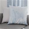 PETTI Artigiani Italiani - Coppia di Federe Cuscino 30x30 cm in Microfibra, Cuscini Arredo Camera da Letto, Divano, Salotto, Set 2 Fodere Copricuscino, Federa Foglia Celeste, 100% Made in Italy