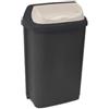 keeeper Pattumiera con Coperchio a Scorrimento, 10 L, Rasmus, Grigio Grafite
