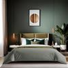 Nuit Des Rêves Dark Grey Ranforce - Cover per trapunta singola, 135 x 200 cm, 100% cotone, 155 thread Count, chiusura a bottoni, lavabile in lavatrice a 30 °C, morbido e durevole