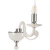Ondaluce APPLIQUE CHERUBINI 1 LUCE BIANCO E CROMO ATTACCO E14 H.22CM