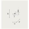 Ondaluce APPLIQUE CHERUBINI 1 LUCE TORTORA E CROMO ATTACCO E14 H.22CM