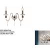 Ondaluce APPLIQUE DIDO 2 LUCI FUME' E ORO ATTACCO E14 L.35CM