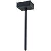 Ondaluce ASTA PER SOSPENSIONE RIGIDA PER BINARIO CON ROSONE NERO H.45,5CM