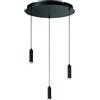 Ondaluce BASE TONDA PER SOSPENSIONE GOLF A LED 3 LUCI 3000K 2057LM 36W NERO MATTO