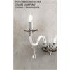 Ondaluce APPLIQUE LIVIA 1 LUCI FUME'- TRASPARENTE E CROMO ATTACCO E14 L.12CM