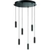 Ondaluce BASE TONDA PER SOSPENSIONE GOLF A LED 6 LUCI 3000K 3847LM 72W NERO MATTO