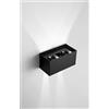 Ondaluce DOUBLE CUBE APPLIQUE DA ESTERNO 20W 1490LM 3000K NERO 20X10CM