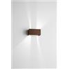 Ondaluce DOUBLE CUBE APPLIQUE DA ESTERNO 20W 1540LM 4000K IP65 CORTEN 20X10CM