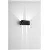 Ondaluce DOUBLE CUBE APPLIQUE DA ESTERNO 20W 1540LM 4000K IP65 NERO 20X10CM