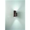 Ondaluce APPLIQUE PER ESTERNI JUBO 2 LUCI ATTACCO GU10 MARRONE H.21,5CM