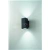 Ondaluce APPLIQUE PER ESTERNI NEVADA 2 LUCI ATTACCO GU10 NERO H.22,5CM