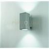 Ondaluce APPLIQUE PER ESTERNI NEVADA 2 LUCI ATTACCO GU10 SILVER H.22,5CM