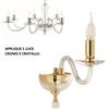 Ondaluce APPLIQUE PAGANINI CRISTALLO CROMO 1 LUCI ATTACCO E14 H.30CM