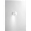 Ondaluce APPLIQUE ZENO SQUARE BIANCO 1 LUCE ATTACCO GU10 IP65 H.8CM