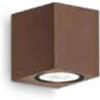 Ondaluce APPLIQUE ZENO SQUARE CORTEN 1 LUCE ATTACCO GU10 IP65 H.8CM