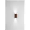 Ondaluce APPLIQUE ZENO SQUARE CORTEN 2 LUCI ATTACCO GU10 IP65 H.15,5CM