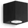 Ondaluce APPLIQUE ZENO SQUARE NERO 1 LUCE ATTACCO GU10 IP65 H.8CM