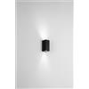 Ondaluce APPLIQUE ZENO SQUARE NERO 2 LUCI ATTACCO GU10 IP65 H.15,5CM