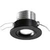 Ondaluce EGG FARETTO DA INCASSO LED 3W 4000K 210LM IP20 NERO D.5,2CM