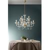 Ondaluce LAMPADARIO BRIGIDA 12 LUCI CRISTALLO E ORO ATTACCO E14 D.85CM
