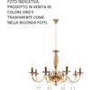 Ondaluce LAMPADARIO CECILIA 8 LUCI VETRO E CRISTALLO ORO E TRASPARENTE ATTACCO E14 D.85CM