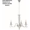 Ondaluce LAMPADARIO CHERUBINI 3 LUCI BIANCO E CROMO ATTACCO E14 D.60CM