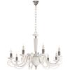 Ondaluce LAMPADARIO CHERUBINI 8 LUCI BIANCO E CROMO ATTACCO E14 D.90CM