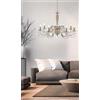 Ondaluce LAMPADARIO CHERUBINI 8 LUCI TORTORA E CROMO ATTACCO E14 D.90CM