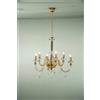 Ondaluce LAMPADARIO DIDO 6 LUCI AMBRA E ORO ATTACCO E14 D.65CM