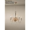 Ondaluce LAMPADARIO DIDO 8 LUCI AMBRA E ORO ATTACCO E14 D.83CM