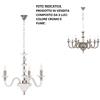 Ondaluce LAMPADARIO GALA 3 LUCI ATTACCO E14 FUME' E CROMO D.72CM