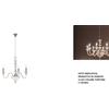 Ondaluce LAMPADARIO GALA 3 LUCI ATTACCO E14 TORTORA E CROMO D.72CM