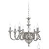 Ondaluce LAMPADARIO GALA 6 LUCI ATTACCO E14 FUME' E CROMO D.72CM