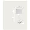 Ondaluce LUME GRANDE CHERUBINI CRISTALLO E CROMO CON PARALUME BIANCO L.33CM ATTACCO 1 LUCE E27