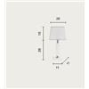 Ondaluce LUME PICCOLO CHERUBINI TORTORA E CROMO CON PARALUME TORTORA L.20CM 1 LUCE ATTACCO E14