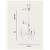 Ondaluce LAMPADARIO LIVIA 3 LUCI FUME'- TRASPARENTE E CROMO ATTACCO E14 D.60CM