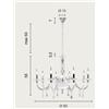 Ondaluce LAMPADARIO LIVIA 8 LUCI FUME'- TRASPARENTE E CROMO ATTACCO E14 D.85CM