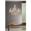 Ondaluce LAMPADARIO OPERA 8 LUCI TRASPARENTE E TORTORA ATTACCO E14 VETRO E CRISTALLO D.84CM
