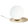 Ondaluce SNAIL LUMETTO ORO CON SFERA OPALE BIANCA 1 LUCE ATTACCO G9 D.22CM