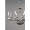 Ondaluce LAMPADARIO VILLA VETRO E METALLO 12 LUCI FUME' E CROMO ATTACCO E14 D.85CM