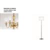 Ondaluce PIANTANA TEBE AMBRA E ORO 1 LUCE ATTACCO E27 D.40CM
