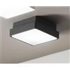 Ondaluce PICCA PLAFONIERA PER ESTERNI GRANDE ANTRACITE 30X30CM 2 LUCI ATTACCO E27