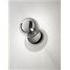 Ondaluce PALLINA APPLIQUE 1 LUCE ATTACCO G9 NERO CON SFERA FUME' D.14CM