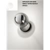 Ondaluce PALLINA APPLIQUE 1 LUCE ATTACCO G9 NERO CON SFERA OPALE BIANCA D.14CM