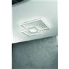 Ondaluce PLAFONIERA DOWEL SILVER LED 3000K 60W 3749LM 75CM DIMMERABILE