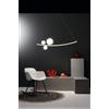 Ondaluce SOSPENSIONE ALTALENA ORO CON VETRI BIANCO A LED 4000K 2947LM 48W L.120CM DIMMERABILE