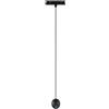 Ondaluce SOSPENSIONE PER BINARIO MAGNETICO OVALE NERO D.5CM LED 3000K 312LM 4W