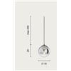 Ondaluce SOSPENSIONE BALU-2, 1 LUCE ORO ATTACCO E27 D.18CM H.20CM