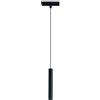 Ondaluce SOSPENSIONE TUBO/PICCOLA PER BINARIO MAGNETICO ULTRASLIM NERO D.2,6CM 3000K 468LM 6W
