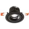 Ondaluce TRESOR FARETTO DA INCASSO LED 12W 3000K 895LM IP20 NERO D.10,7CM